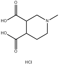 1-Methylpiperidine-3,4-dicarboxylic acid hydrochloride Structure