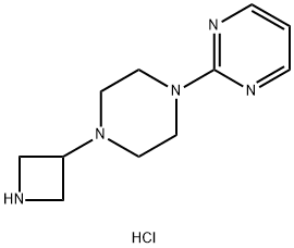 2-(4-(azetidin-3-yl)piperazin-1-yl)pyrimidine dihydrochloride Struktur