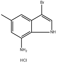 3-Bromo-5-methyl-1H-indol-7-amine hydrochloride Struktur