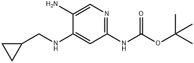Carbamic acid, N-[5-amino-4-[(cyclopropylmethyl)amino]-2-pyridinyl]-, 1,1-dimethylethyl ester,1956327-73-3,结构式