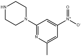 Piperazine, 1-(6-methyl-4-nitro-2-pyridinyl)- Structure