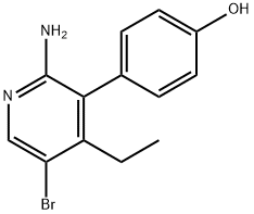 Phenol, 4-(2-amino-5-bromo-4-ethyl-3-pyridinyl)- Structure