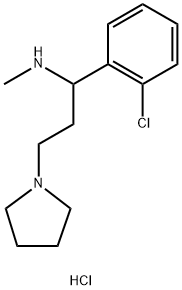 1-(2-氯苯基)-N-甲基-3-(吡咯烷基-1-基)丙-1-胺盐酸盐, 1956335-24-2, 结构式