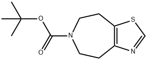 6H-Thiazolo[4,5-d]azepine-6-carboxylic acid, 4,5,7,8-tetrahydro-, 1,1-dimethylethyl ester Struktur