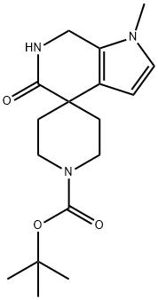 Tert-Butyl 1-Methyl-5-Oxo-1,5,6,7-Tetrahydrospiro[Piperidine-4,4-Pyrrolo[2,3-C]Pyridine]-1-Carboxylate(WXC00569) Struktur