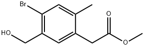 Benzeneacetic acid, 4-bromo-5-(hydroxymethyl)-2-methyl-, methyl ester|