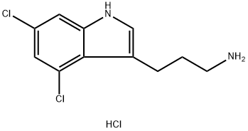 3-(4,6-Dichloro-1H-indol-3-yl)propan-1-amine hydrochloride Struktur