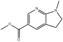 1H-Pyrrolo[2,3-b]pyridine-5-carboxylic acid, 2,3-dihydro-1-methyl-, methyl ester 结构式