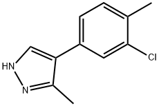 1H-Pyrazole, 4-(3-chloro-4-methylphenyl)-3-methyl- Structure