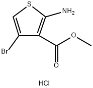 Methyl 2-amino-4-bromothiophene-3-carboxylate hydrochloride,1956383-43-9,结构式