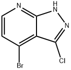 1H-Pyrazolo[3,4-b]pyridine, 4-bromo-3-chloro- Struktur