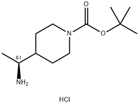 (S)-4-(1-氨基乙基)哌啶-1-羧酸叔丁酯盐酸盐, 1956437-75-4, 结构式