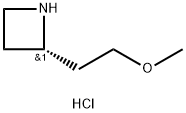 Azetidine, 2-(2-methoxyethyl)-, hydrochloride (1:1), (2S)- Structure