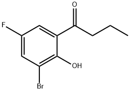 1-Butanone, 1-(3-bromo-5-fluoro-2-hydroxyphenyl)- Struktur