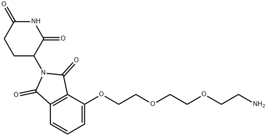 4-[2-[2-(2-aminoethoxy)ethoxy]ethoxy]-2-(2,6-dioxopiperidin-3-yl)isoindole-1,3-dione, 1957236-10-0, 结构式