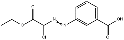 (Z)-3-(2-(1-chloro-2-ethoxy-2-oxoethylidene)hydrazinyl)benzoic acid Structure