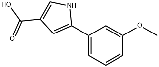 5-(3-甲氧苯基)-1H-吡咯-3-羧酸, 1958089-15-0, 结构式