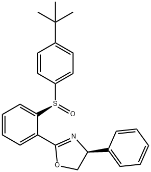 Oxazole, 2-[2-[(R)-[4-(1,1-dimethylethyl)phenyl]sulfinyl]phenyl]-4,5-dihydro-4-phenyl-, (4S)-|(S)-2-(2-((R)-(4-(叔丁基)苯基)亚磺酰基)苯基)-4-苯基-4,5-二氢恶唑