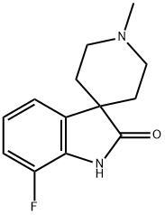 Spiro[3H-indole-3,4′-piperidin]-2(1H)-one, 7-fluoro-1′-methyl- Structure