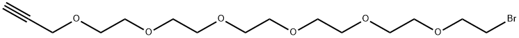 丙炔-六聚乙二醇-溴, 1973383-30-0, 结构式