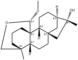 16α-Hydroxy-19,20-epoxy-20β-methoxy-ent-kaurane, 197369-57-6, 结构式