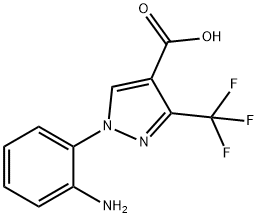 1-(2-aminophenyl)-3-(trifluoromethyl)-1H-pyrazole-4-carboxylic acid Structure