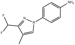 4-[3-(difluoromethyl)-4-methyl-1H-pyrazol-1-yl]aniline Struktur