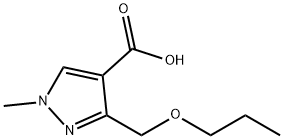 1-methyl-3-(propoxymethyl)-1H-pyrazole-4-carboxylic acid Structure