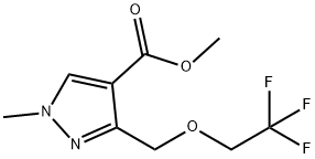methyl 1-methyl-3-[(2,2,2-trifluoroethoxy)methyl]-1H-pyrazole-4-carboxylate Struktur