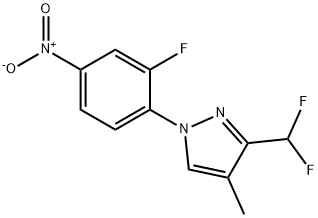 3-(difluoromethyl)-1-(2-fluoro-4-nitrophenyl)-4-methyl-1H-pyrazole Structure