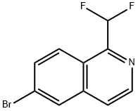 Isoquinoline, 6-bromo-1-(difluoromethyl)- Structure