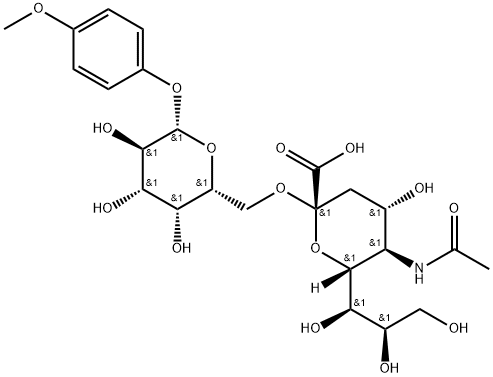 Neu5Acα(2-6)GalβMPグリコシド 化学構造式