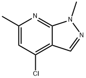 4-chloro-1,6-dimethyl-1H-pyrazolo[3,4-b]pyridine Struktur