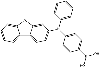 B-[4-(3-二苯并噻吩基苯基氨基)苯基]硼酸 结构式