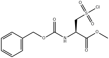 L-Alanine, 3-(chlorosulfonyl)-N-[(phenylmethoxy)carbonyl]-, methyl ester Structure