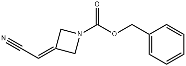 1-Azetidinecarboxylic acid, 3-(cyanomethylene)-, phenylmethyl ester Struktur