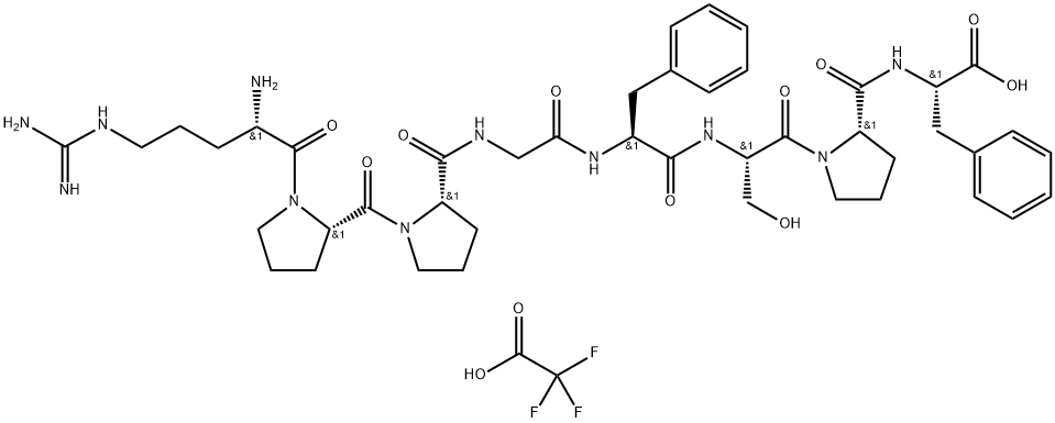1-8-Bradykinin, mono(trifluoroacetate) (salt) (9CI) Struktur