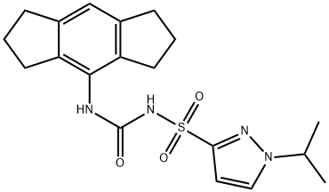 N-[[(1,2,3,5,6,7-hexahydro-s-indacen-4-yl) amino]carbonyl]-1-(1-methylethyl)-1H-Pyrazole-3-sulfonamide, 1995067-59-8, 结构式