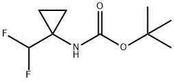 (1-(二氟甲基)环丙基)氨基甲酸叔丁酯 结构式