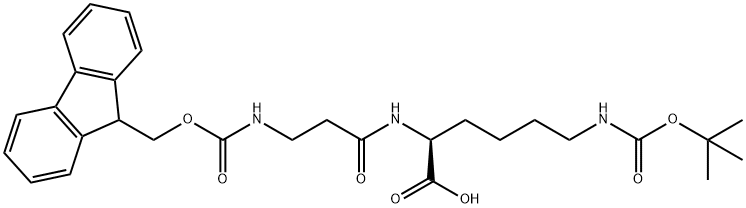 Fmoc-β-Ala-Lys(Boc)-OH Structure