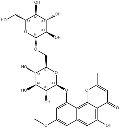 Isorubrofusarin-6-O-β-gentiobioside 化学構造式