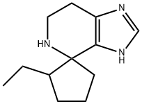 Spiro[cyclopentane-1,4'-[4H]imidazo[4,5-c]pyridine], 2-ethyl-3',5',6',7'-tetrahydro- 化学構造式