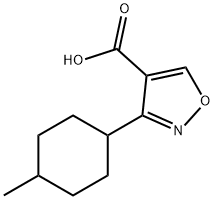 4-Isoxazolecarboxylic acid, 3-(4-methylcyclohexyl)- 化学構造式