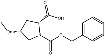 (2R,4R)-1-((benzyloxy)carbonyl)-4-methoxypyrrolidine-2-carboxylic acid Structure