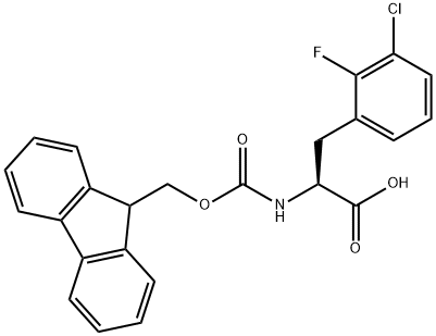 L-Phenylalanine, 3-chloro-N-[(9H-fluoren-9-ylmethoxy)carbonyl]-2-fluoro-,2002450-83-9,结构式