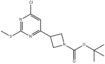 Tert-Butyl 3-(6-Chloro-2-(Methylthio)Pyrimidin-4-Yl)Azetidine-1-Carboxylate(WXC00561) Structure