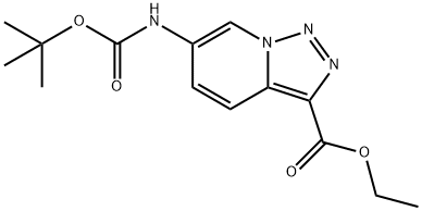 乙基 6-((叔-丁氧羰基)氨基)-[1,2,3]三唑并[1,5-A]吡啶-3-甲酸基酯, 2007909-99-9, 结构式