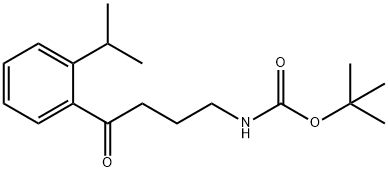Carbamic acid, N-[4-[2-(1-methylethyl)phenyl]-4-oxobutyl]-, 1,1-dimethylethyl ester 化学構造式