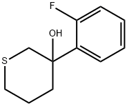 3-(2-氟苯基)四氢-2H-噻喃-3-醇 结构式