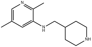 3-Pyridinamine, 2,5-dimethyl-N-(4-piperidinylmethyl)- Struktur